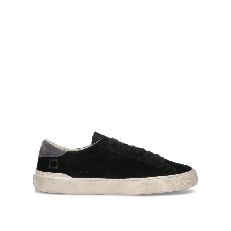 D.A.T.E. - HILL LOW Sneaker uomo nera in suede
