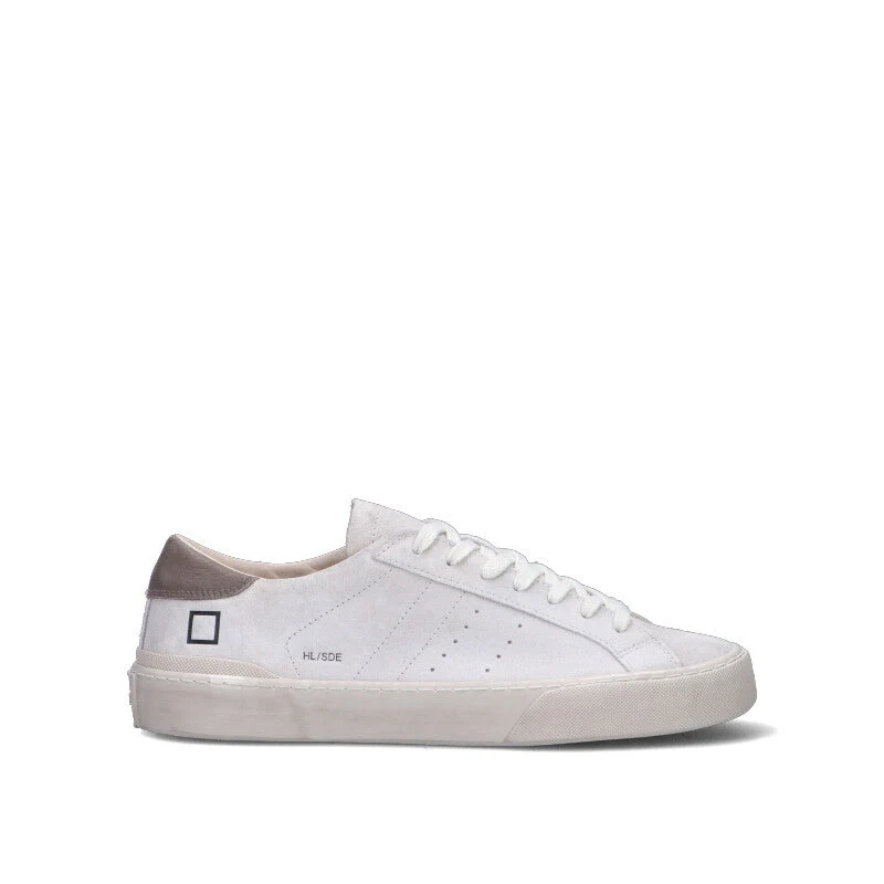 D.A.T.E. - HILL LOW Sneaker uomo bianca in suede