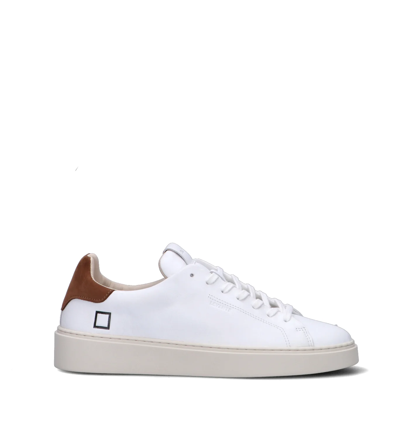 D.A.T.E. Sneaker uomo bianca/cuoio in pelle