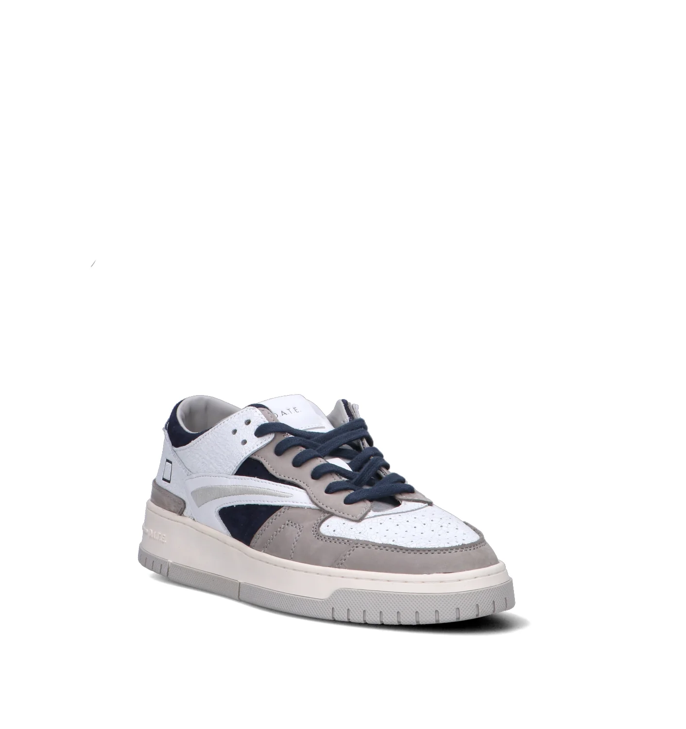 D.A.T.E. Sneaker uomo bianca/blu in pelle - Image 2