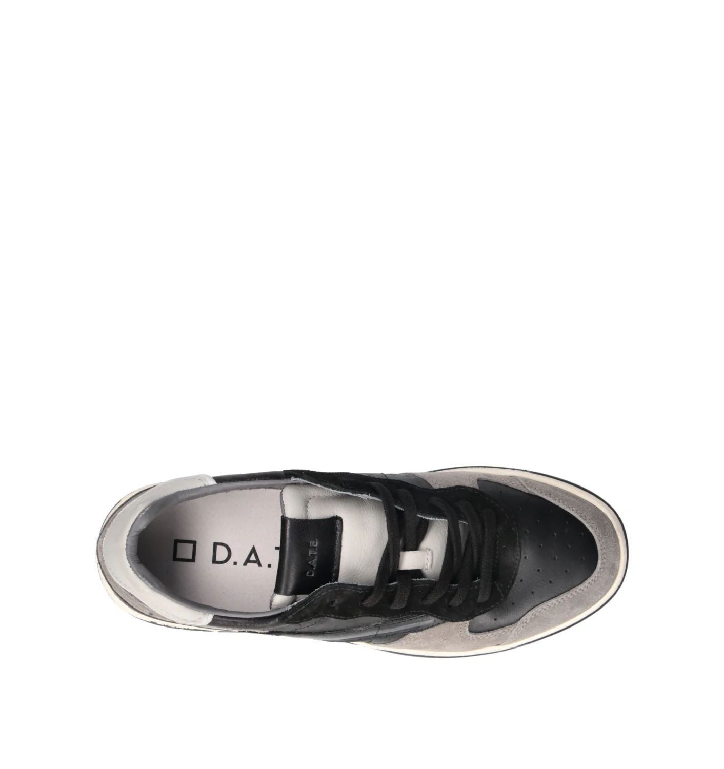 D.A.T.E. Sneaker uomo nera/grigia in pelle - Image 5