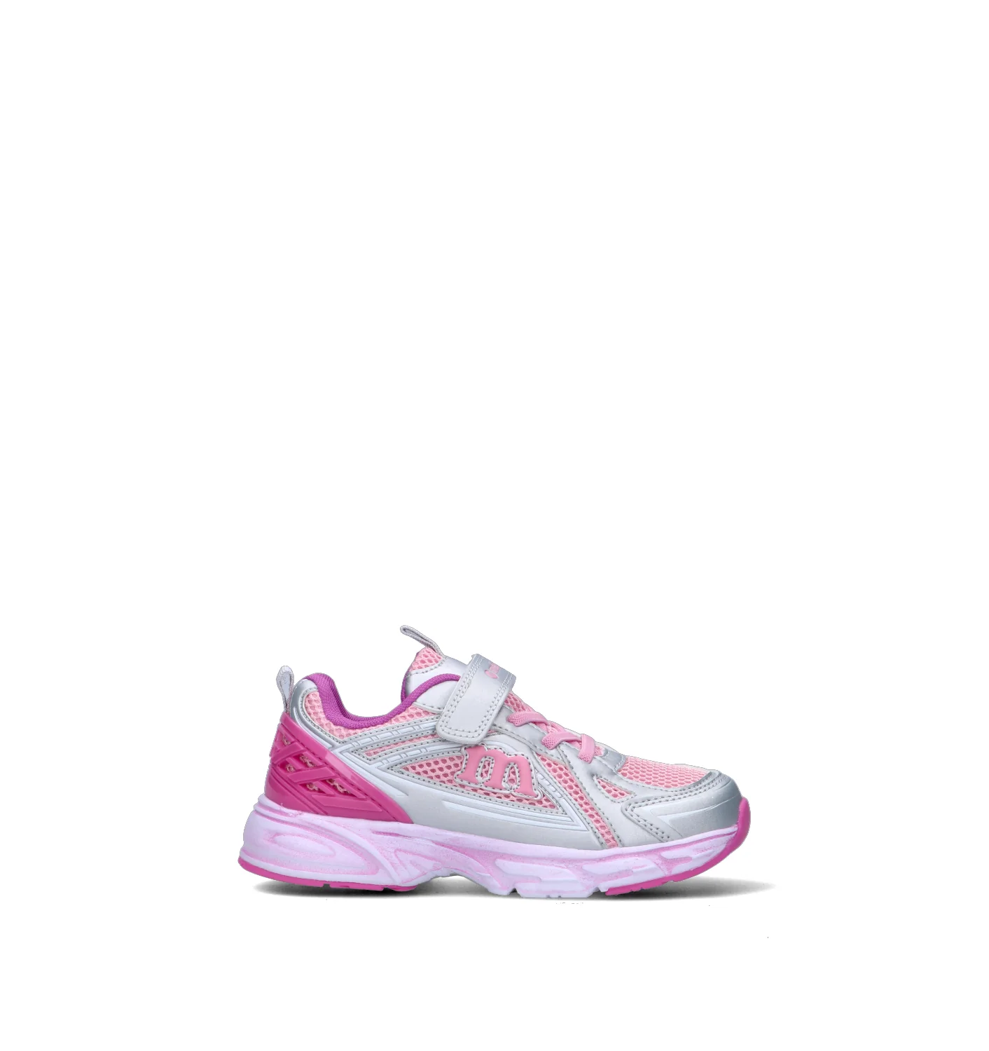 MELANIA Sneaker bimba rosa/argento