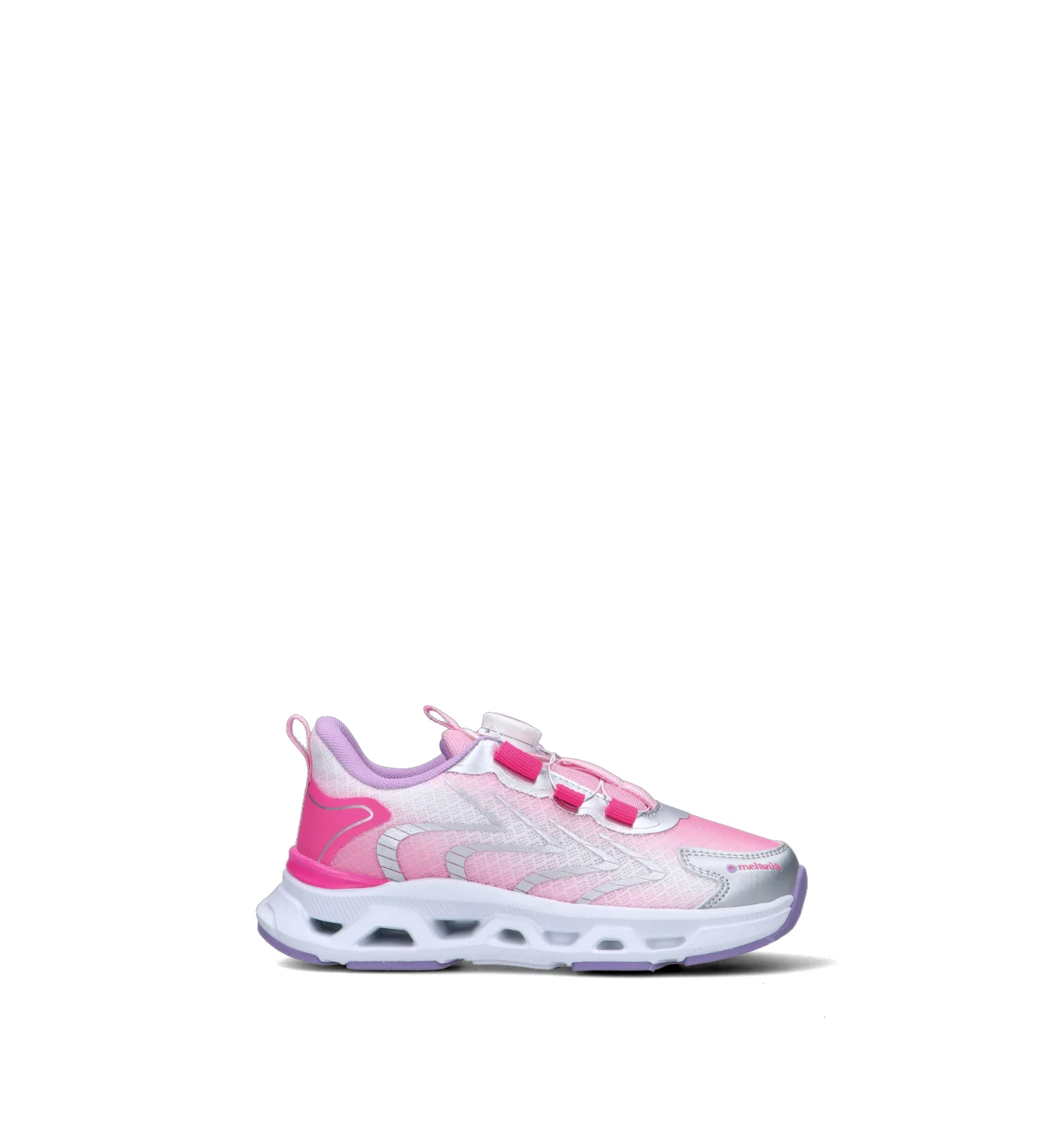 MELANIA Sneaker bimba rosa/argento