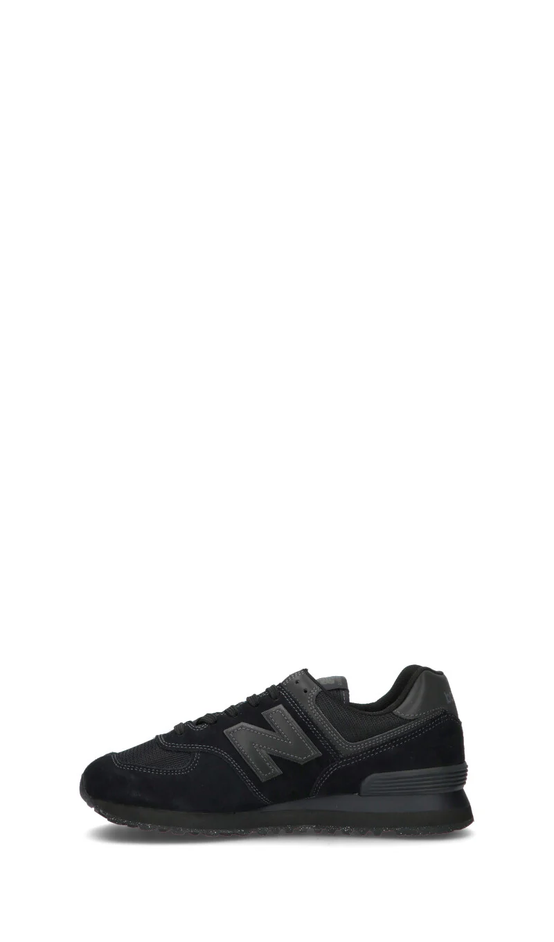 NEW BALANCE 574 Sneaker uomo nera in suede - Image 4