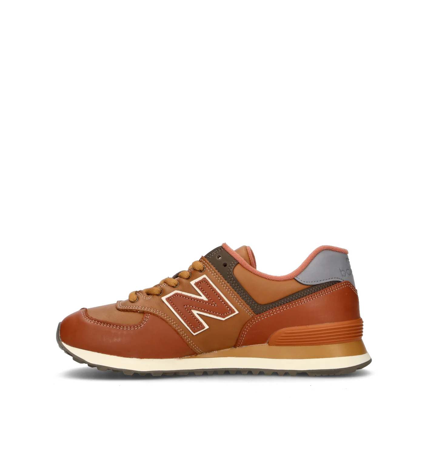 NEW BALANCE 574 Sneaker uomo marrone in pelle - Image 4