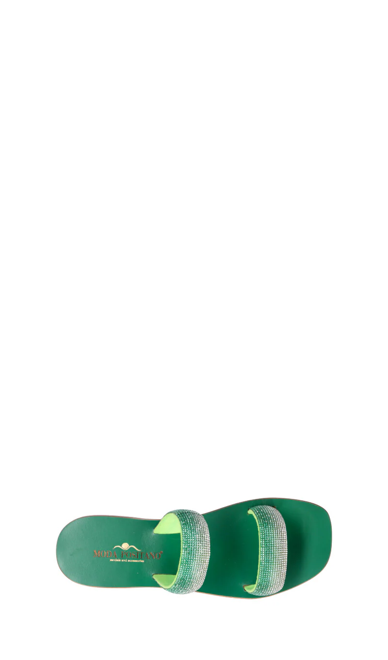 MODA POSITANO Ciabatta donna verde in pelle - Image 5