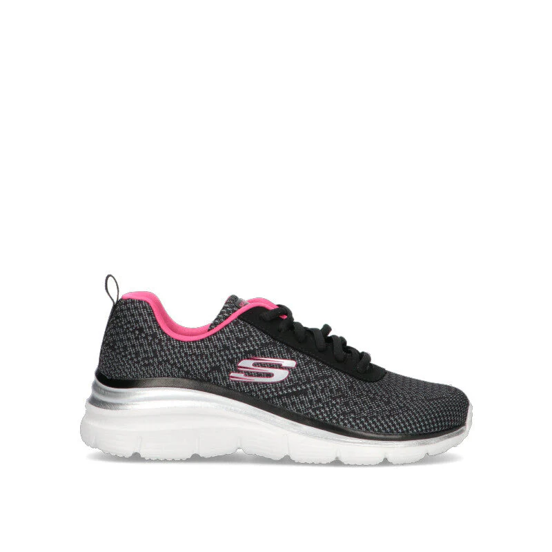 SKECHERS SPORT Sneaker donna nera/rosa
