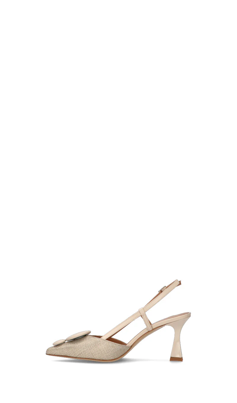 MARTINA T Slingback donna beige in pelle - Image 4