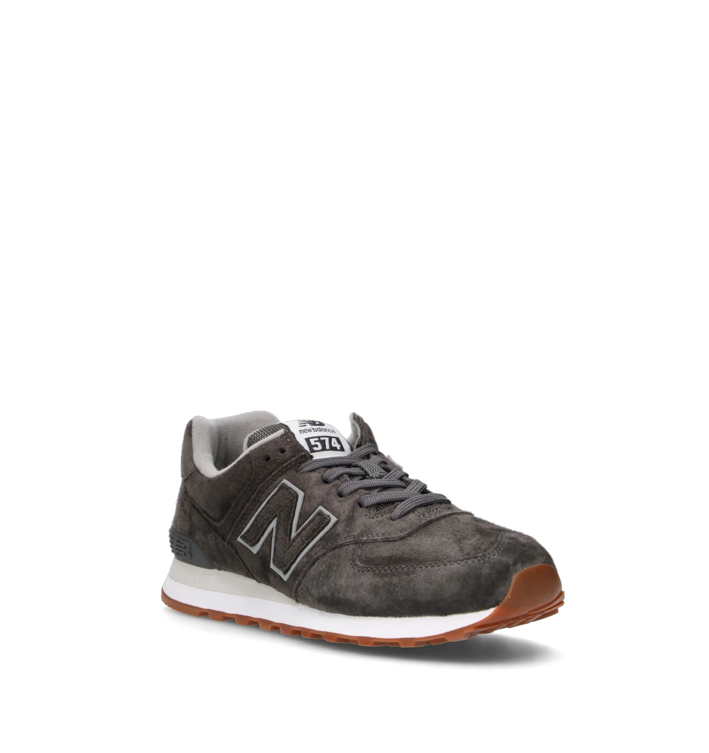 NEW BALANCE 574 Sneaker uomo nera in suede - Image 2