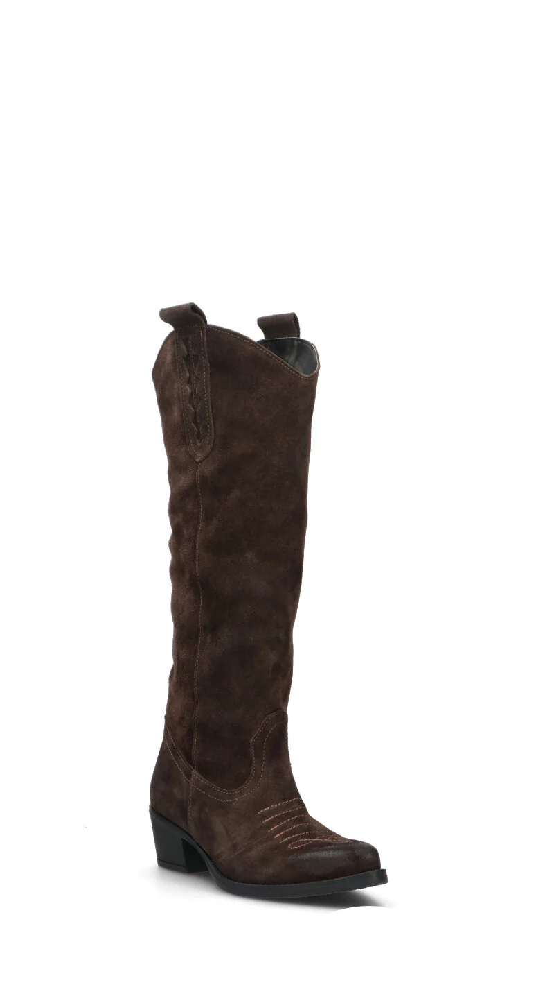 NEROFUMO Stivale donna testa di moro in suede - Image 2