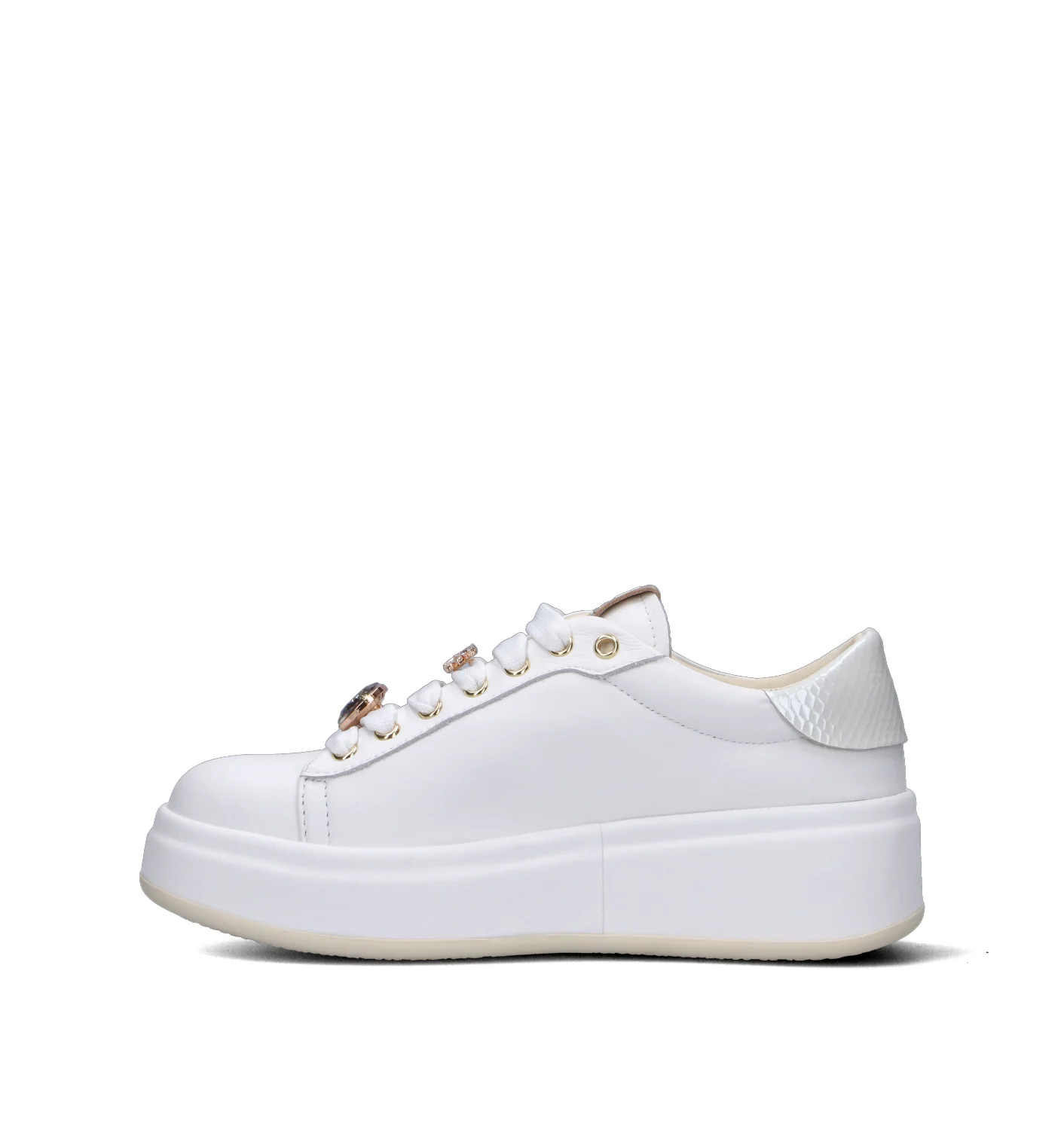 GIO+ Sneaker donna bianca in pelle - Image 4
