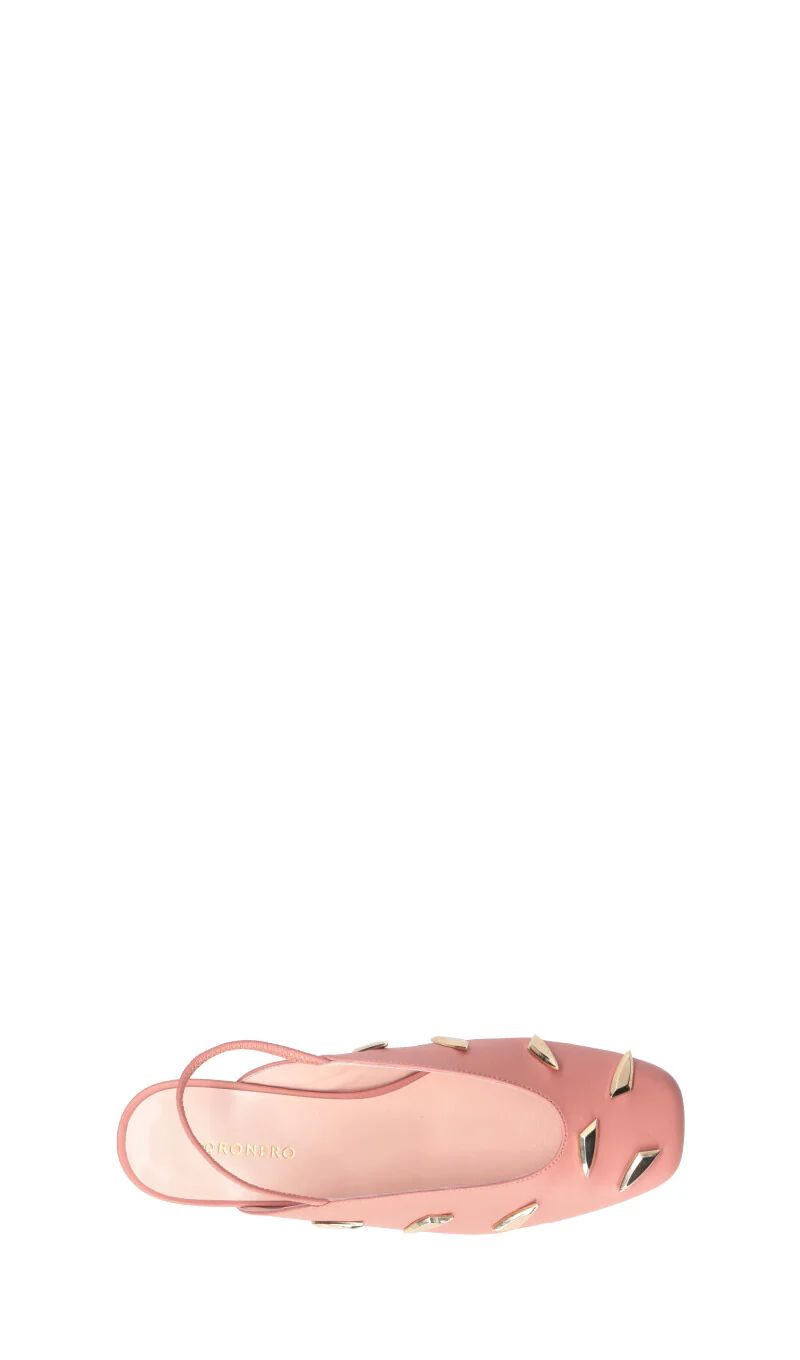 ORONERO Slingback donna rosa in pelle - Image 5