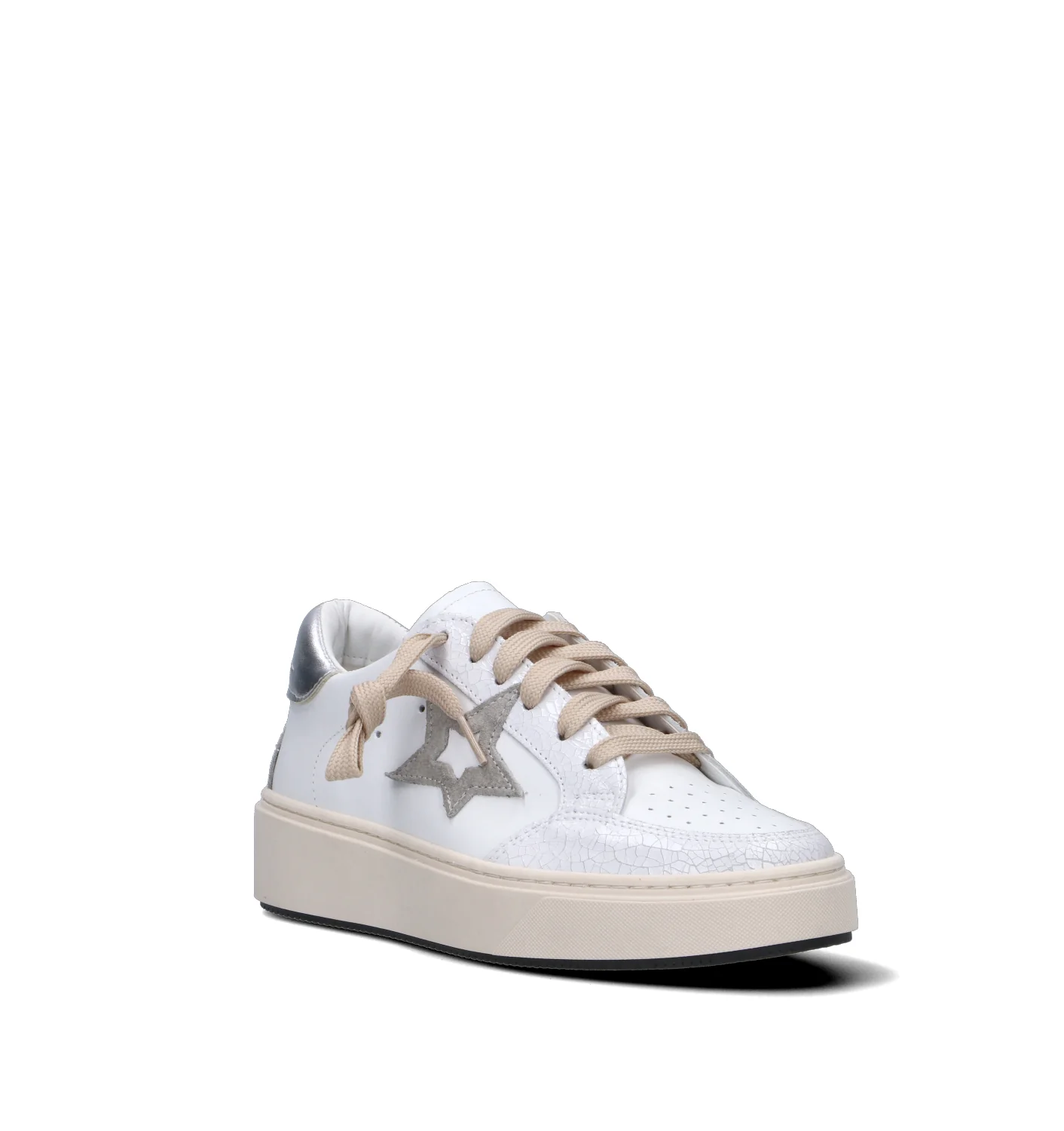 OTTANT8,6 Sneaker donna bianca/argento in pelle - Image 2
