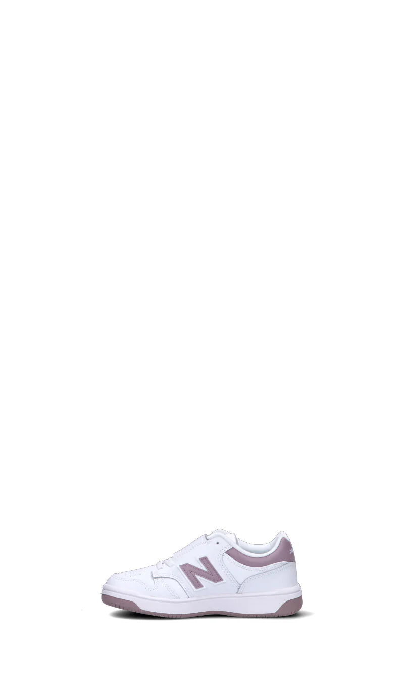 NEW BALANCE 480 Sneaker bimba bianca e lilla in pelle - Image 4