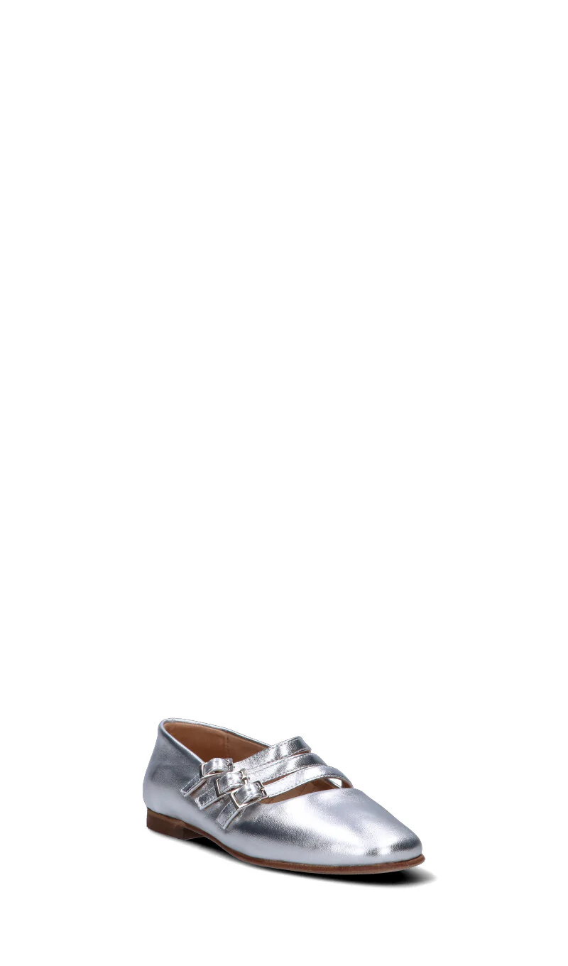 RABARBARO Ballerina donna argento in pelle - Image 2