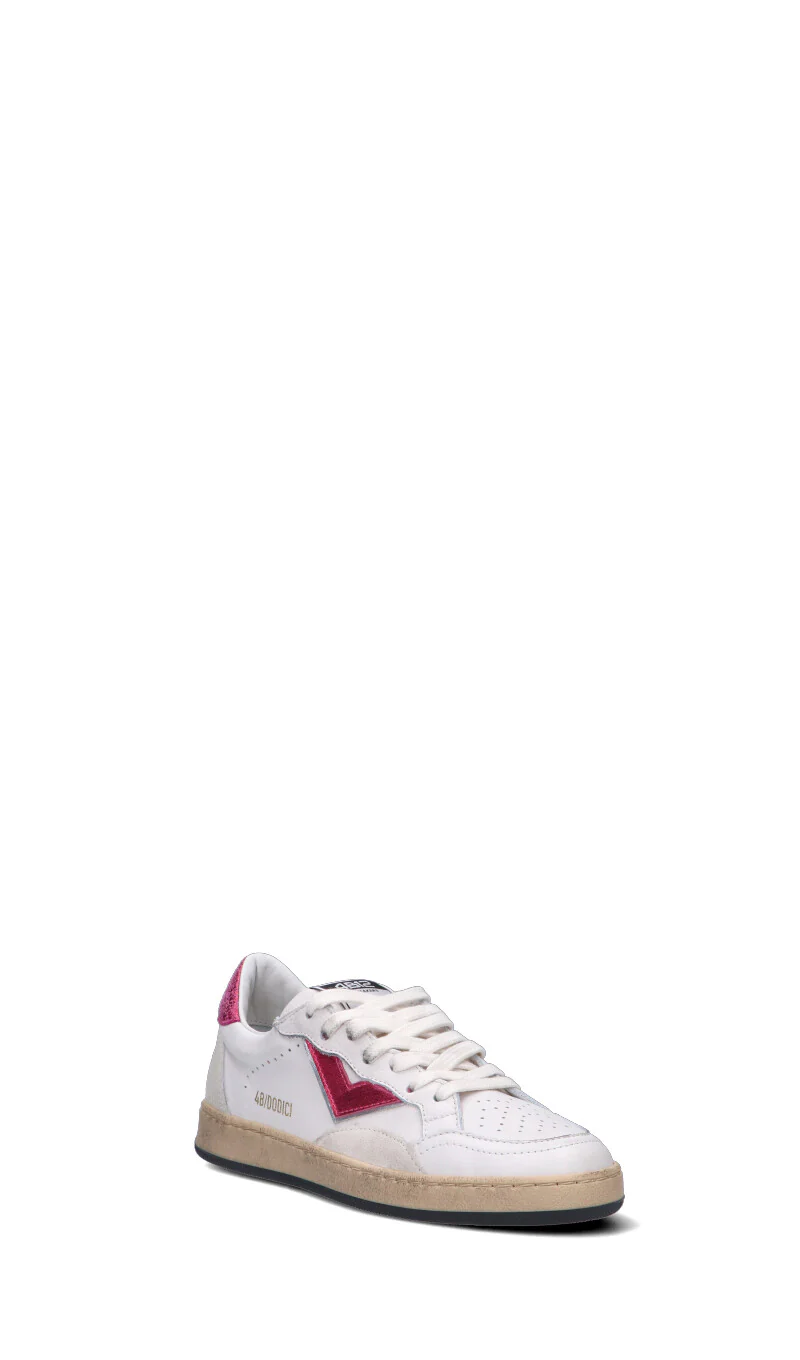 QUATTROBARRADODICI Sneaker donna bianca/rosa in pelle - Image 2