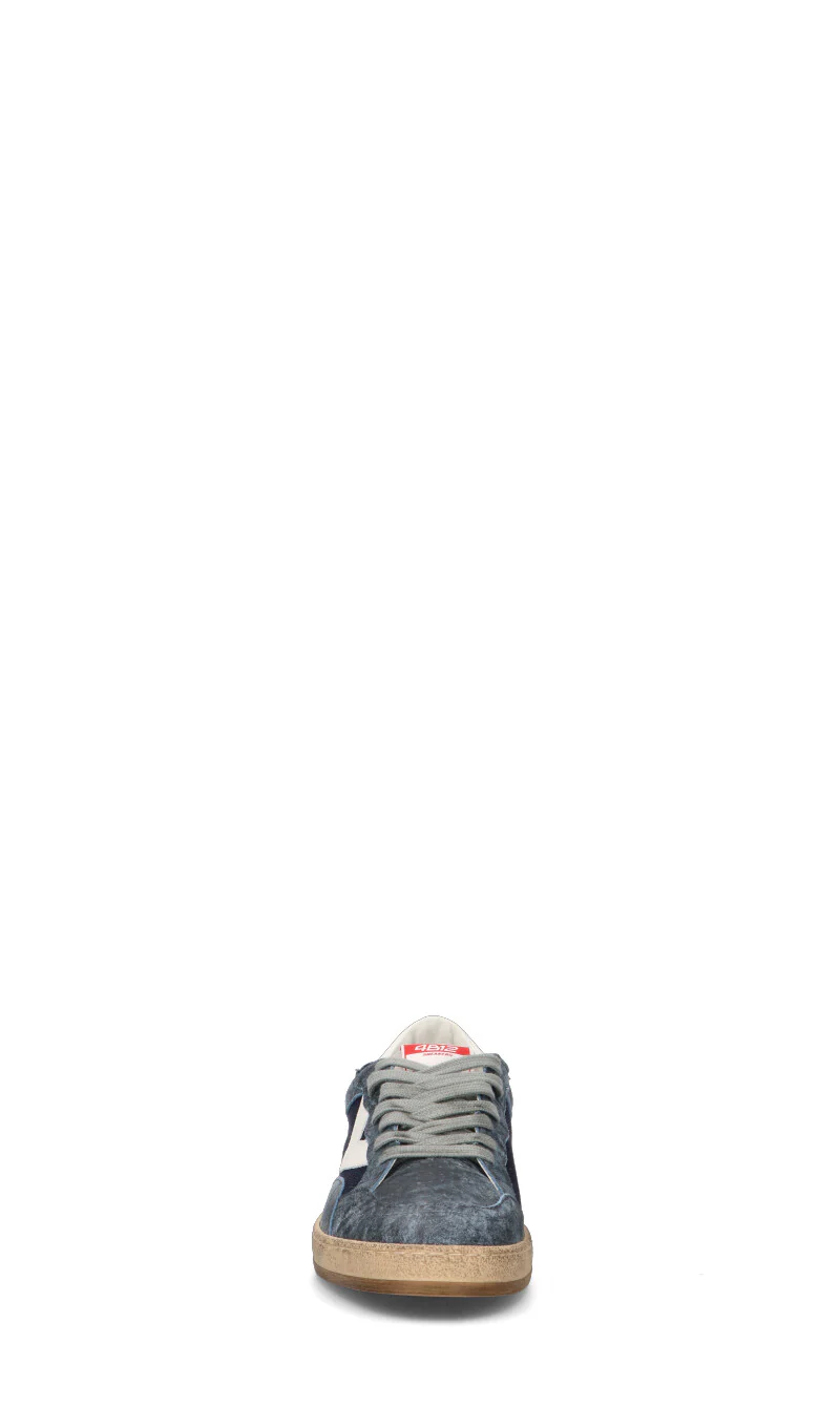 QUATTROBARRADODICI Sneaker uomo blu/bianca in pelle - Image 3