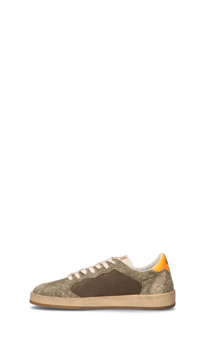 QUATTROBARRADODICI Sneaker uomo verde militare/marrone/gialla in pelle - Image 4