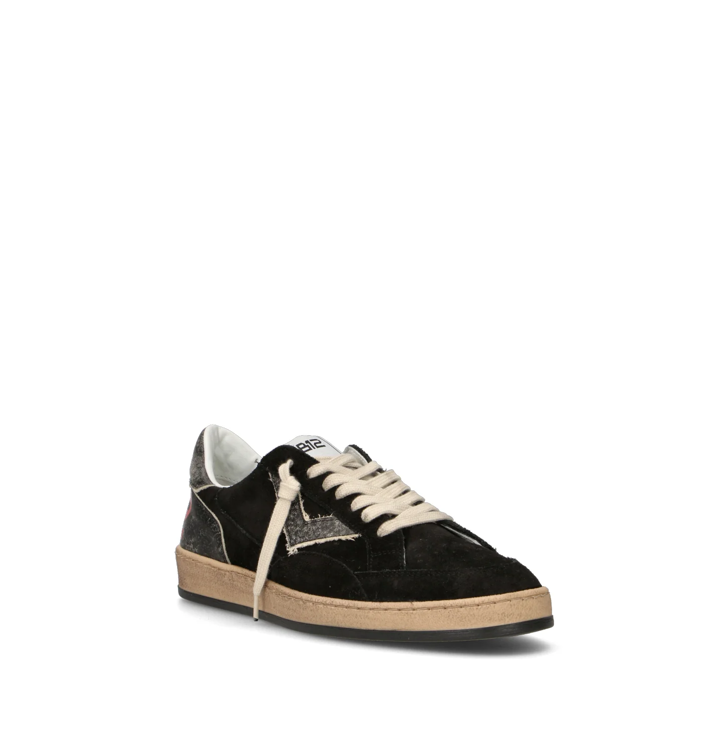 QUATTROBARRADODICI Sneaker uomo nera in suede - Image 2