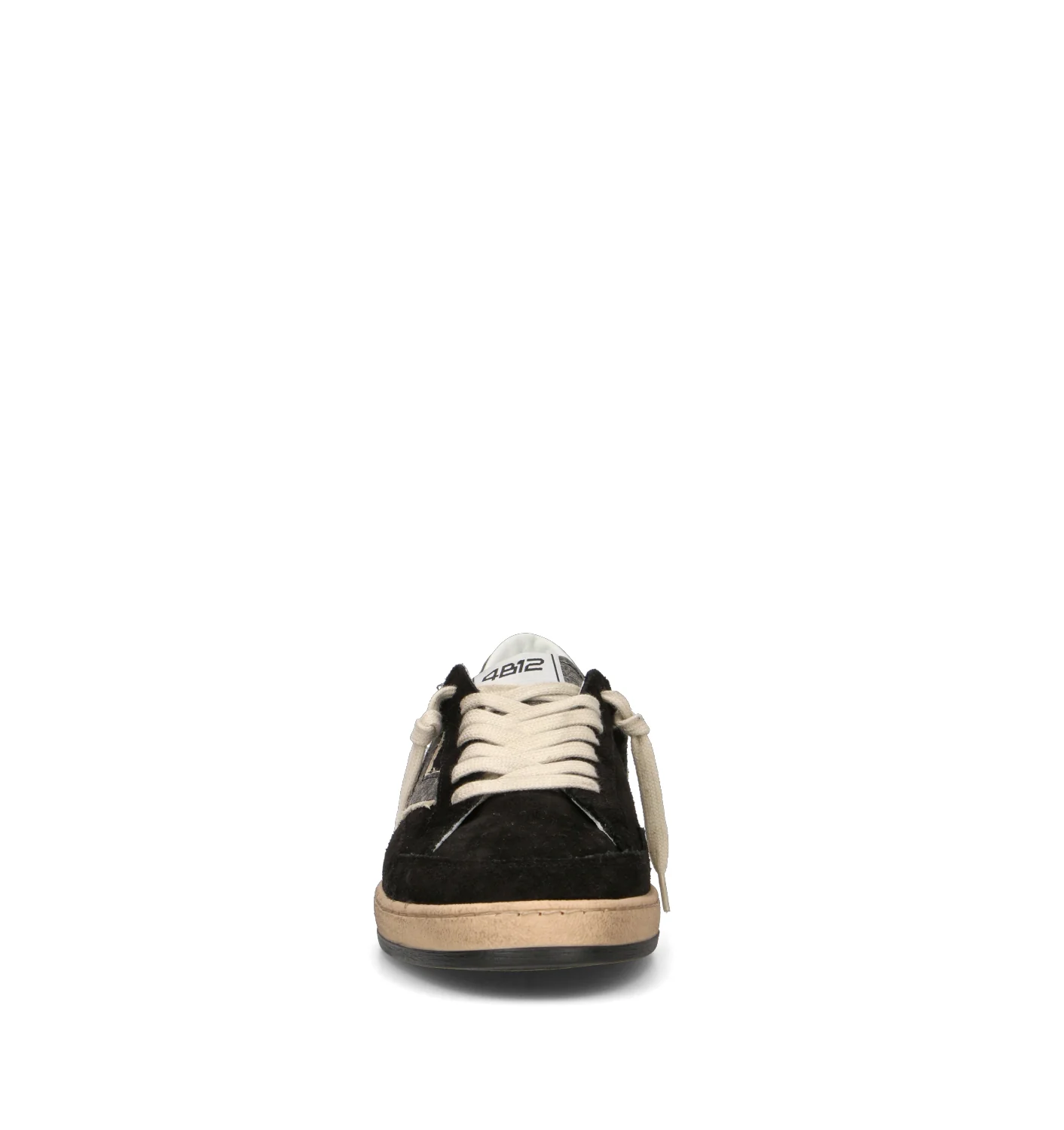 QUATTROBARRADODICI Sneaker uomo nera in suede - Image 3