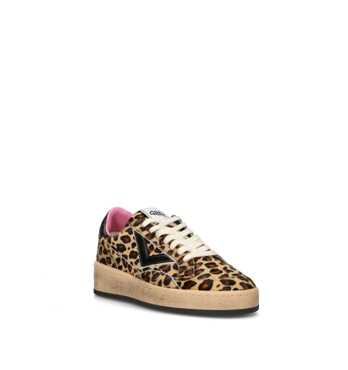 QUATTROBARRADODICI Sneaker donna bianca maculata in cavallino - Image 2