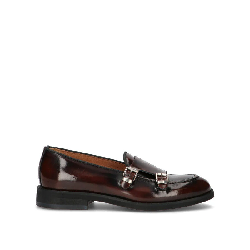 PHIL MELVIS Mocassino donna bordeaux in pelle