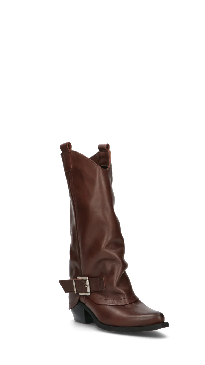 PHIL MELVIS Stivale donna marrone in pelle - Image 2