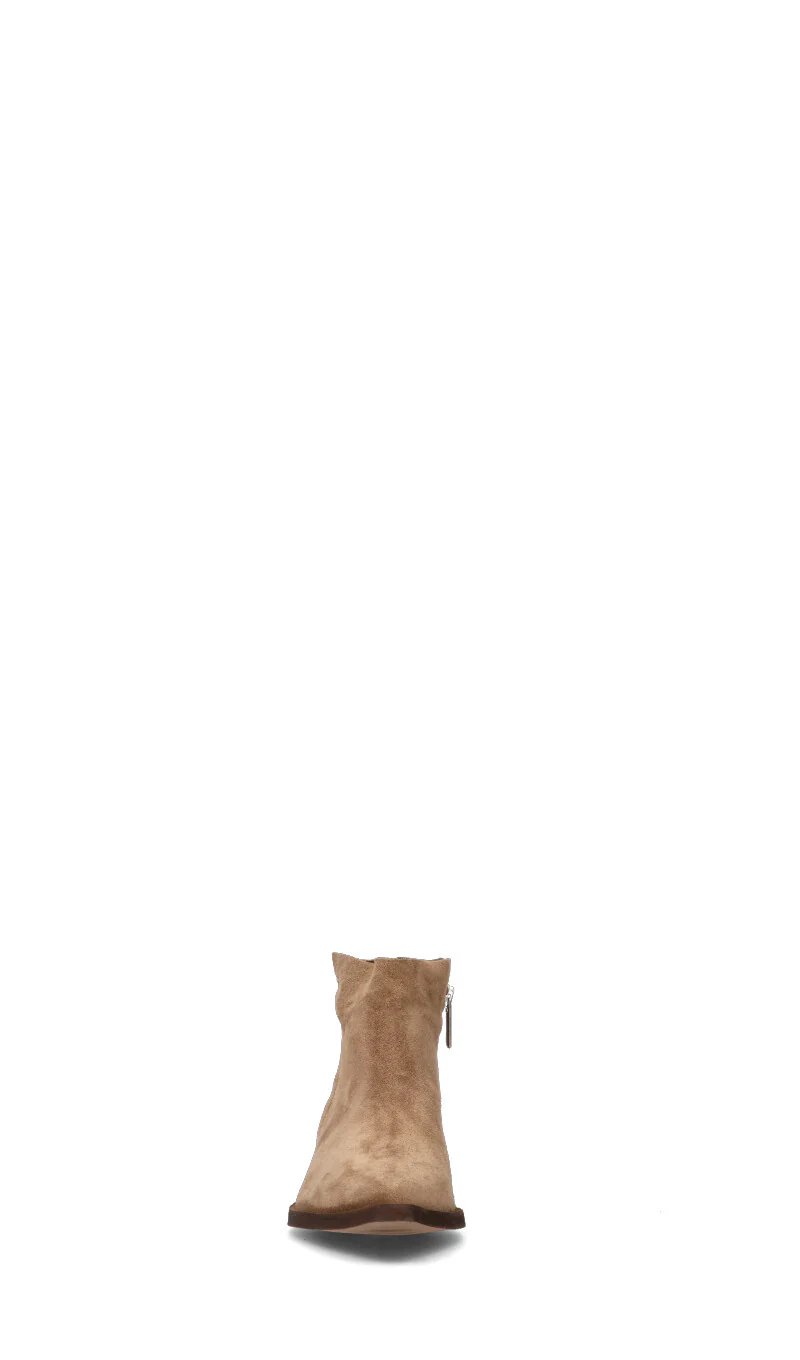 PHIL MELVIS Tronchetto donna cammello in suede - Image 3