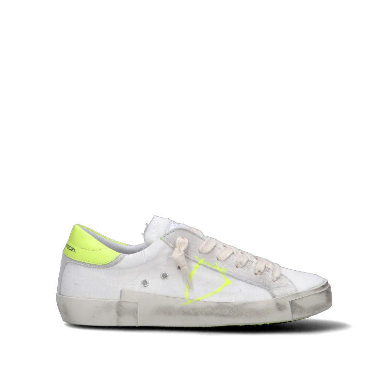 PHILIPPE MODEL Sneaker donna bianca/gialla in pelle