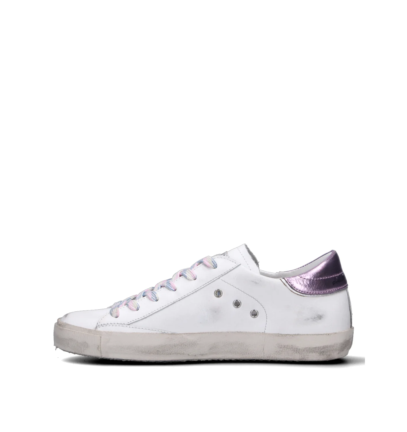 PHILIPPE MODEL Sneaker donna bianca/lilla in pelle - Image 4