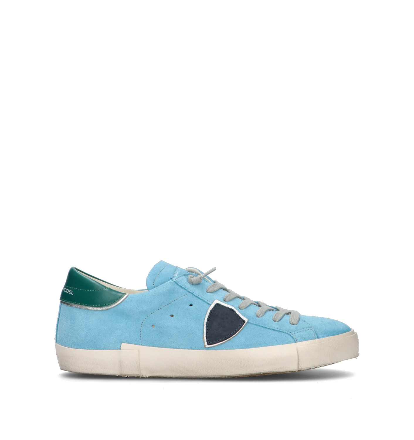 PHILIPPE MODEL Sneaker uomo azzurra in suede