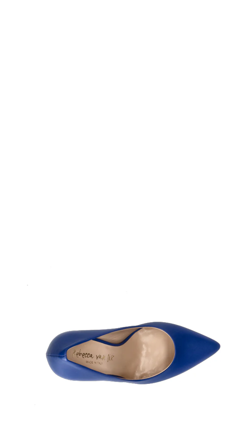 REBECCA VAN DIK Décolleté donna blu in pelle - Image 5