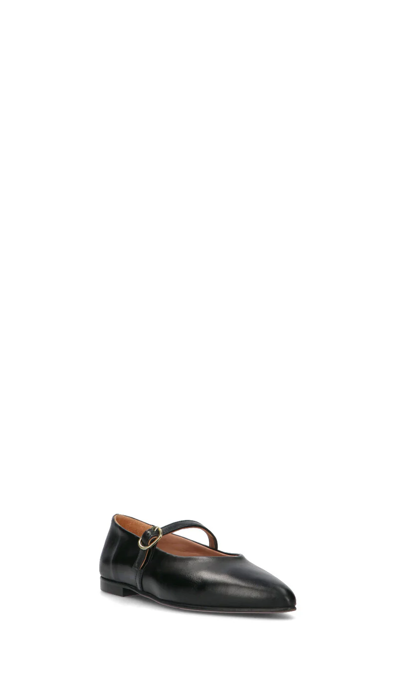 RABARBARO  Ballerina donna nera in pelle - Image 2