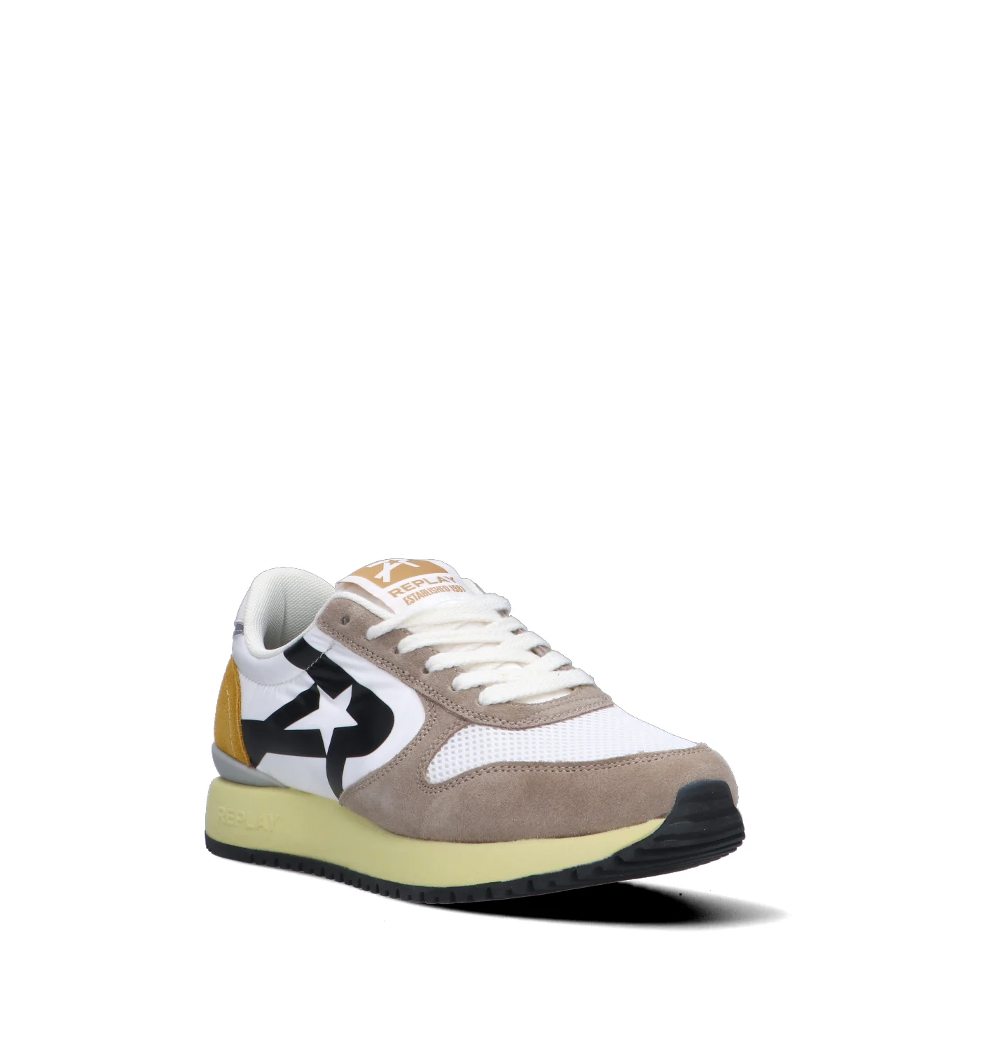 REPLAY Sneaker uomo bianca in tessuto e materiale sintetico. Il design dinamico è caratterizzato da - Image 2