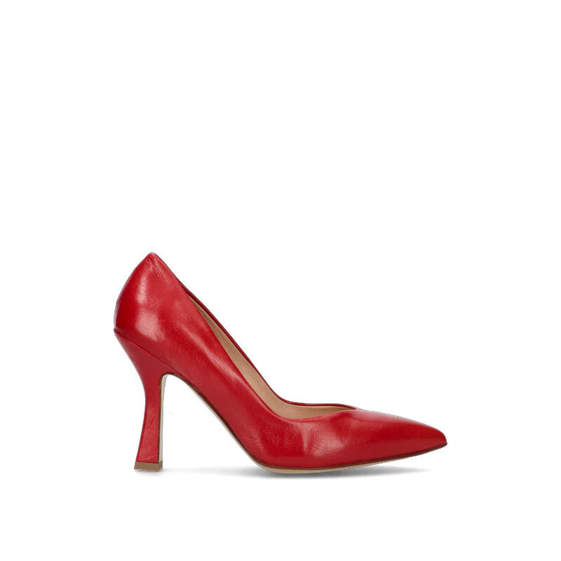 REBECCA VAN DIK Décolleté donna rossa in pelle