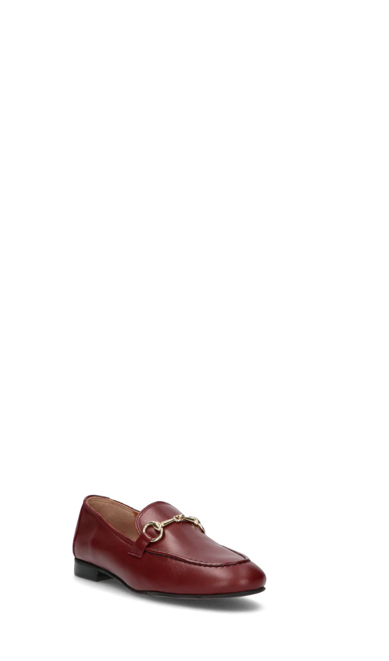 REBECCA VAN DIK Mocassino donna bordeaux in pelle - Image 2