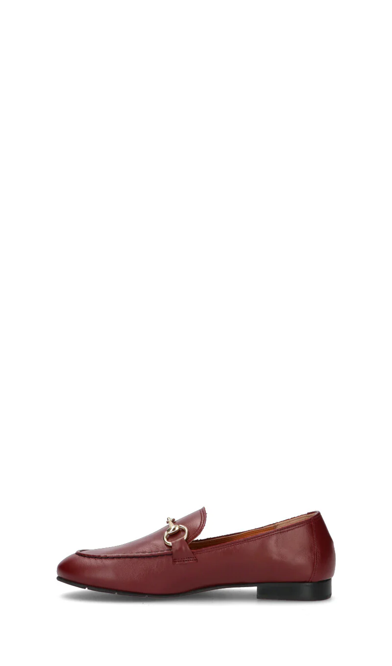 REBECCA VAN DIK Mocassino donna bordeaux in pelle - Image 4