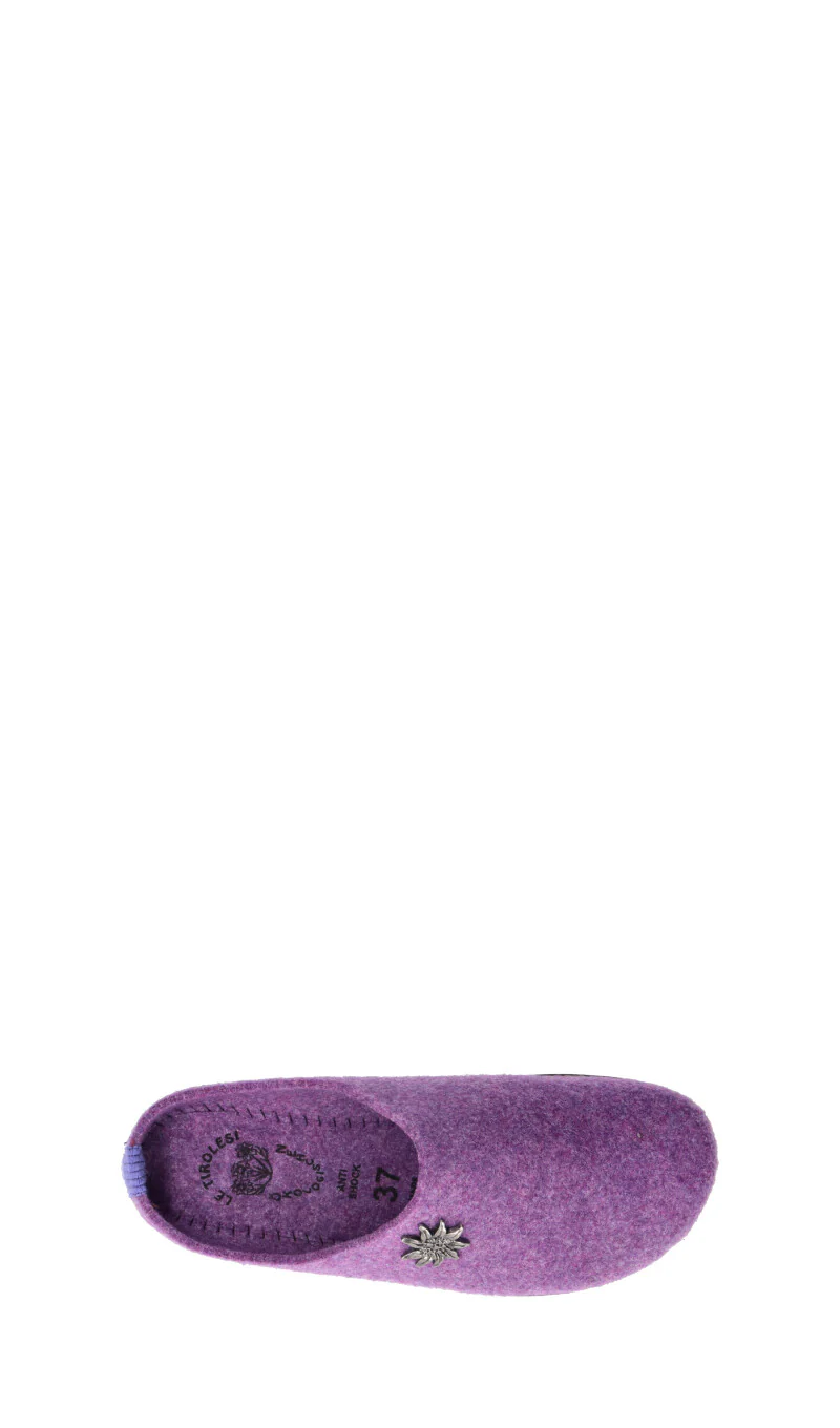 LE TIROLESI Pantofola donna viola in lana - Image 5