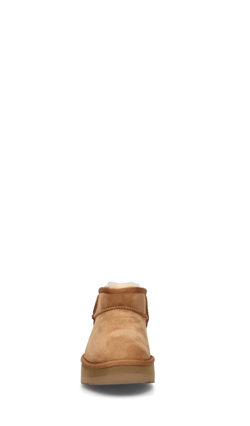 SHEEPSKIN Stivaletto pelo donna chestnut in suede - Image 3