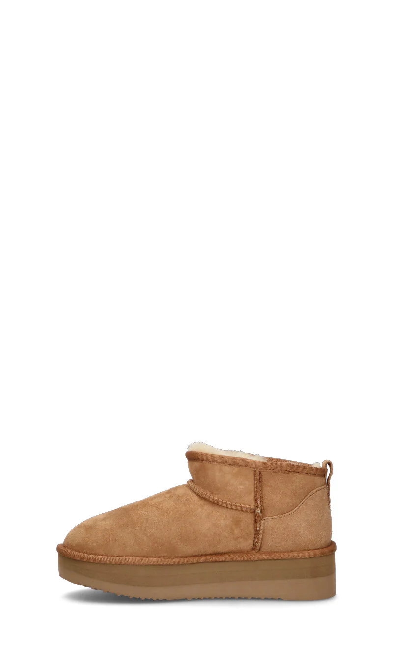 SHEEPSKIN Stivaletto pelo donna chestnut in suede - Image 4