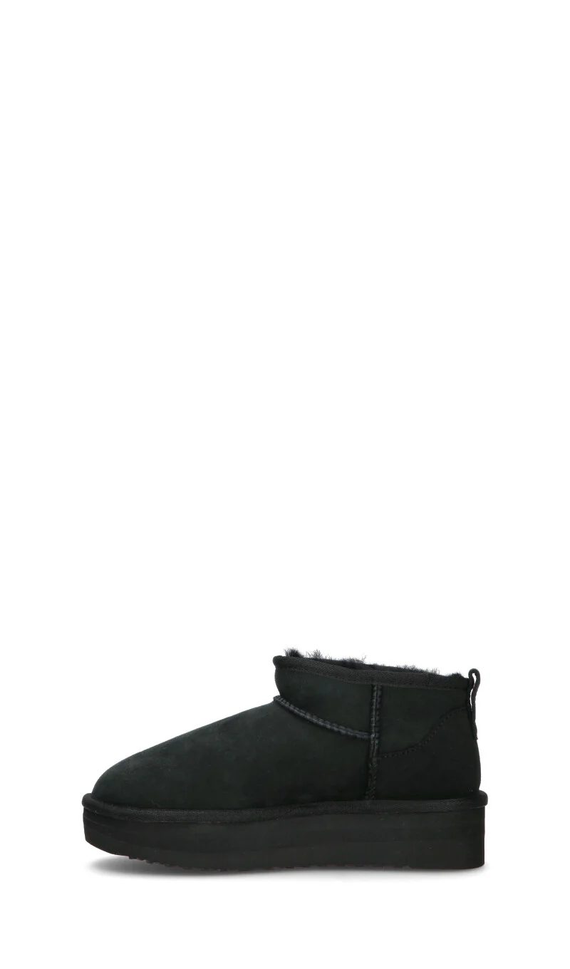 SHEEPSKIN Stivaletto pelo donna nero in suede - Image 4
