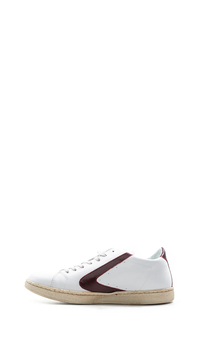 VALSPORT Sneaker uomo bianca/bordeaux in pelle - Image 2
