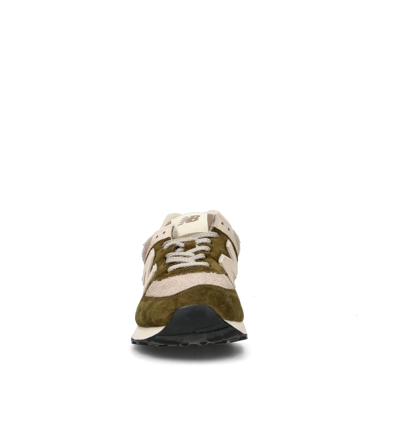 NEW BALANCE 574 Sneaker uomo verde/beige in suede - Image 3