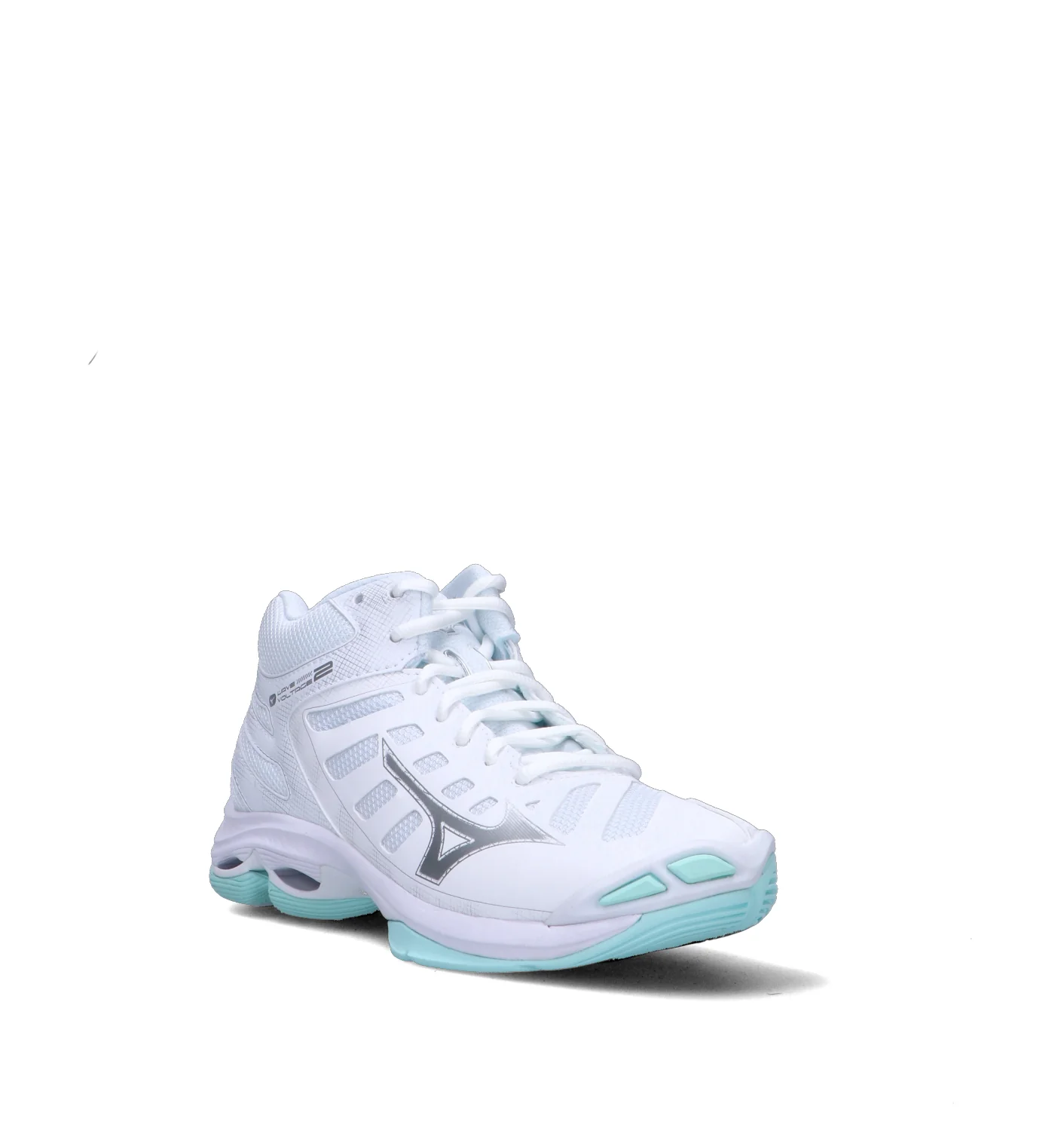 MIZUNO WAVE VOLTAGE 2 MID Scarpa pallavolo donna bianca - Image 2