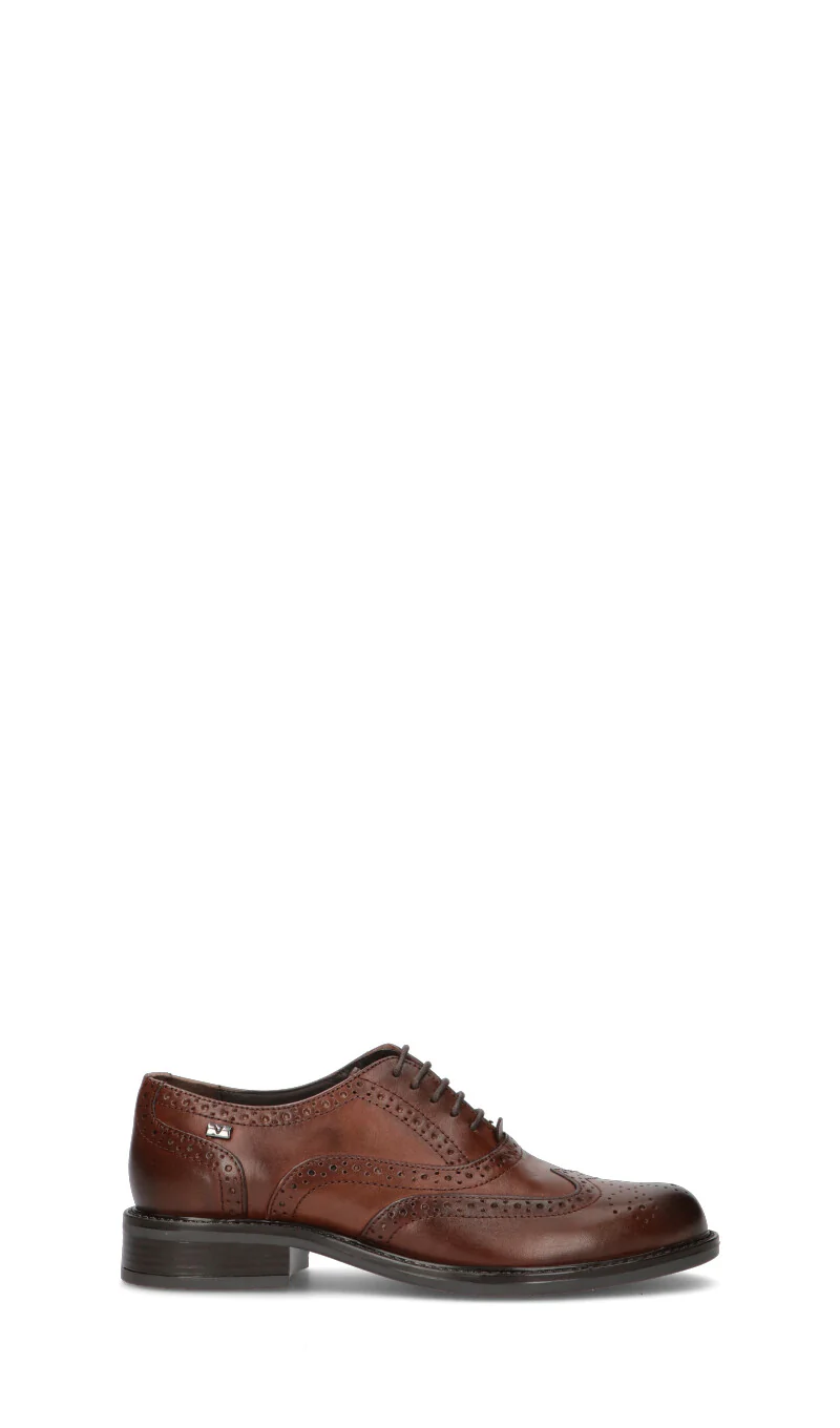 VALLEVERDE Stringata donna marrone in pelle