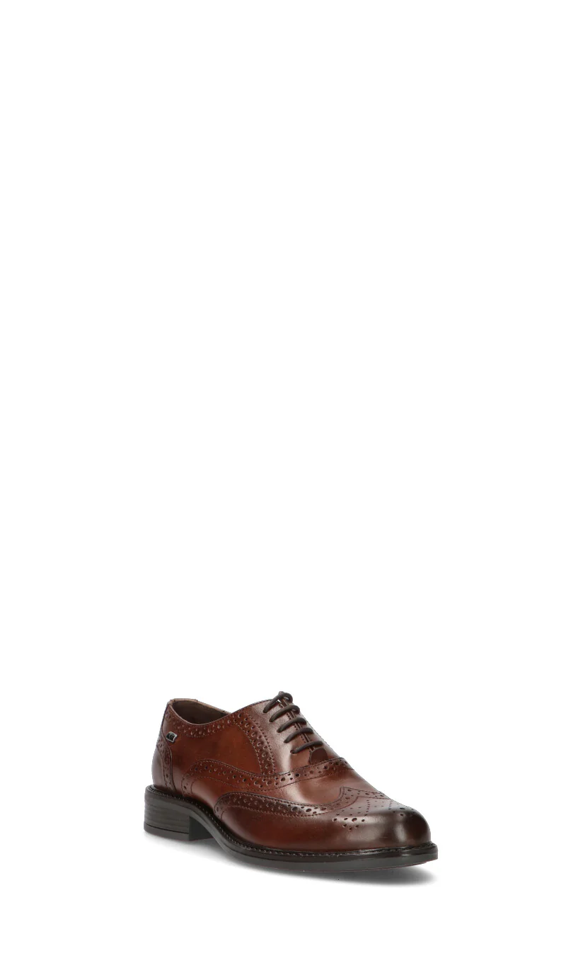 VALLEVERDE Stringata donna marrone in pelle - Image 2