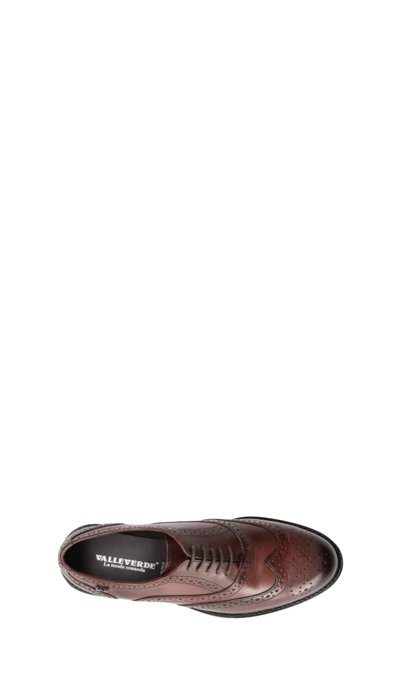 VALLEVERDE Stringata donna marrone in pelle - Image 5