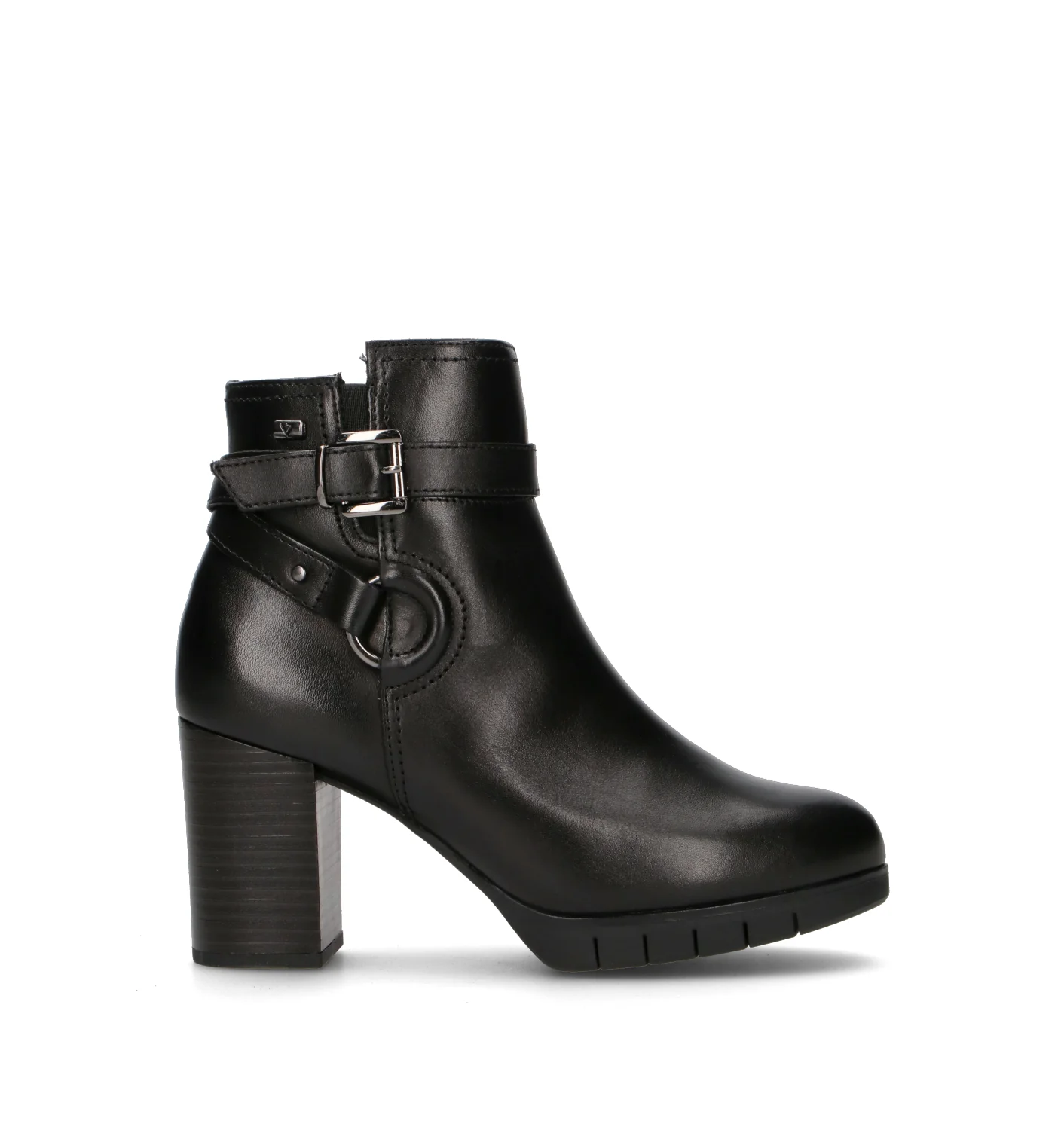 VALLEVERDE Tronchetto donna nero in pelle