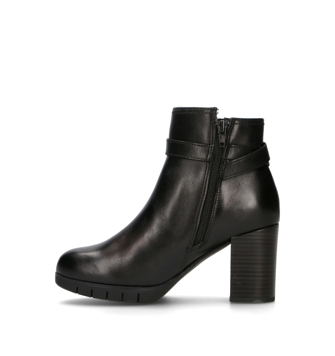 VALLEVERDE Tronchetto donna nero in pelle - Image 4