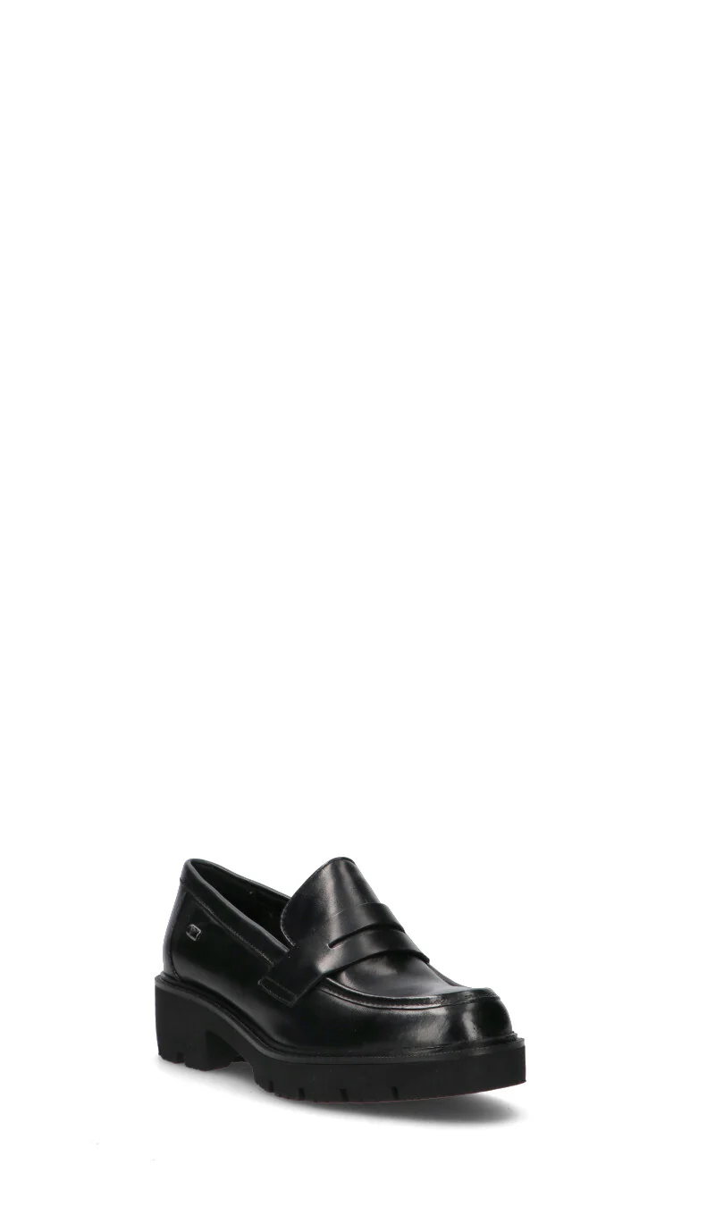 VALLEVERDE Mocassino donna nero in pelle - Image 2